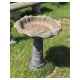 Older Concrete Bird Bath