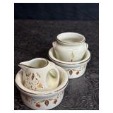 4 PCS. HALL CHINA AUTUMN LEAF JEWEL TEA 2