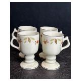 4 HALL CHINA AUTUMN LEAF IRISH COFFEE PEDESTAL