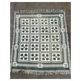 GEOMETRIC SOUTHWEST STYLE COTTON THROW BLANKET