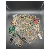 LARGE TANGLED UP MESS OF FASHION JEWELRY