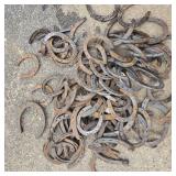 Bucket of 83 Horseshoes w/ Diamond