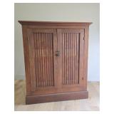 Antique Beaded Cabinet w/ Rear & Front Doors