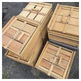 Lot of 7 Wood Egg Crates