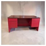 RED OFFICE DESK 60" WIDE, 30" DEEP & 29" TALL