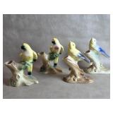 Royal Copley Ceramic Bud Vase Bird Figurines