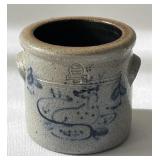 1982 Rowe Pottery Miniature Crock w Deer Salt