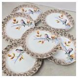 6- JAPANESE HAND PAINTED BREAD BUTTER DISHES