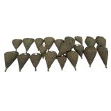 Box Lot- 28 Woven Wicker Wall Pockets NOS,