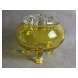 UV Reactive Viking Glass Flowerlite Rose Bowl W/