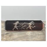 Siam Sterling Niello Amfarco Tie Clip 11.56g