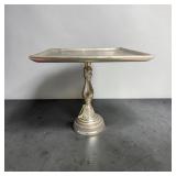 The Opulent Collection Raw Nickel Pedestal Tray