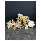 VINTAGE FUZZY FURRY ANIMAL FIGURES