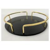 American Atelier Faux Crocodile Tray w Gold