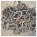 Bucket of 84 Horseshoes w/ St. Croix Forge