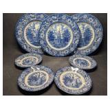 Liberty Blue Old Nort Colonial Scenes Dinner