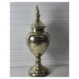 Bohemian Style Russet Colored Glass Urn / Vase W/