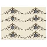 8 Pc Gold Metal Scroll Home Wall Decor with