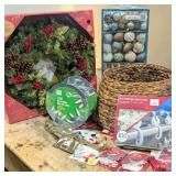 TREE SKIRT, NEW WREATH, NEW MINI LIGHTS, WREATH