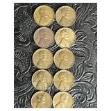 10 WHEAT PENNIES