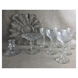 Heisey,  Fostoria & Rock Sharpe Floral Etched