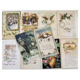 10 New Years Postcards 100+ Years Old