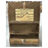 Vintage Wood Tool Cabinet Case , Carpenter