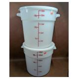 2 - 18qt Food Grade Buckets with Lids