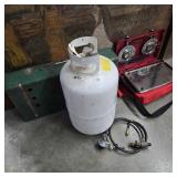 Propane Tank / Coleman / Firelight II Stove Lot