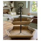 Rustic Farmhouse 2 Tier Tray
