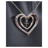 Laurel Elliott Sterling Silver Cross Heart