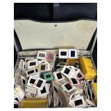 BRIEFCASE FULL VINTAGE SLIDES HONOLULU, ITALY,