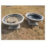 Large Planters, Concrete over Fiberglass