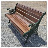 Restored Traditional Style Cast Iron Garden Bench