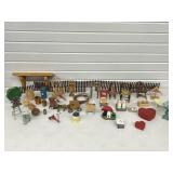 MINIATURES, DOLL HOUSE ITEMS & DECOR MOSTLY WOOD