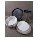 Lot of Asst Metal Baking Pans & Tart Pan