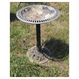 Small Cast Aluminum Bird Bath