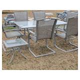 Patio Table & Six Chairs w/ Stand