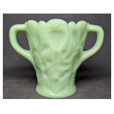 Mosser Jadeite Double Handled Spooner Vase