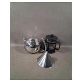 Stainless Steel Teapot, French Press & Filter