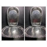 4 Pc Large Hammered Metal Scalloped Edge