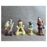 Vtg. Bird Figurine Bud Vases Czechoslovakia +
