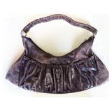Purple Hobo International Ruched Leather Bag