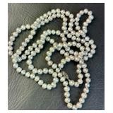 Silver Gray Pearl Necklace - Maybe Cultured -