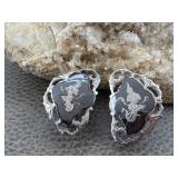 Siam Sterling Unmarked Niello Dancing Earrings