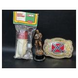 Confederate Flag Belt Buckle, Ideal Scout Trophy
