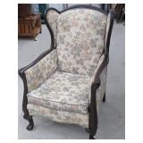 Vintage Wingback Parlor Chair - Clean