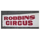 Vtg Robbins Circus Advertising Banner / Poster