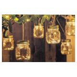 New Lighted Glass Mason Jar Garland, 5 Boxes