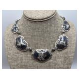 Siam Sterling Niello Necklace & Extra Pieces